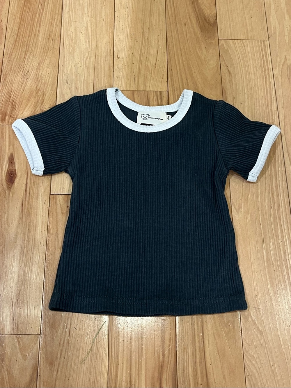NWOT Chubby Bubby Bear Forest Green Ribbed Shirt - Baby Boy Size 3-6 Months